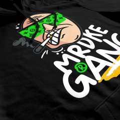 Mikina s kapucí Mrdke Gang black green neon