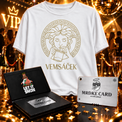VIP Party Pack (Triko VEMSÁČEK GOLD + MRDKE Card)