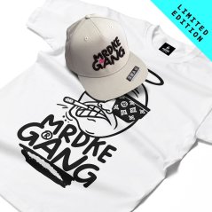 Triko Mrdke Gang white snapback gray black LIMITED EDITION