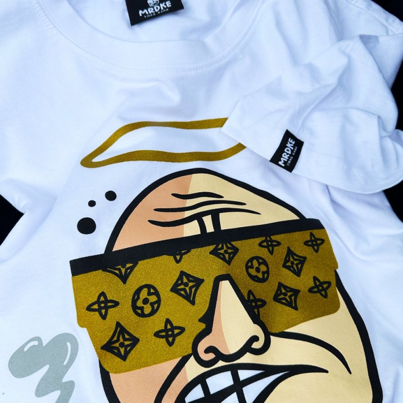 Triko Mrdke Gang white gold - Velikost: M