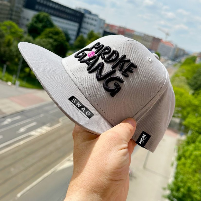 Snapback Mrdke Gang grey black - Velikost: UNI