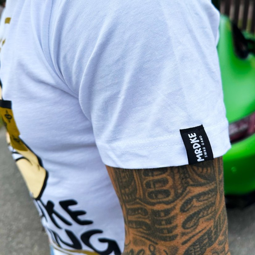 Triko Mrdke Gang white gold - Velikost: XL
