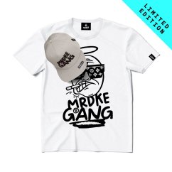 Triko Mrdke Gang white snapback gray black LIMITED EDITION