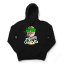 Mikina s kapucí Mrdke Gang black green neon - Velikost: XXL