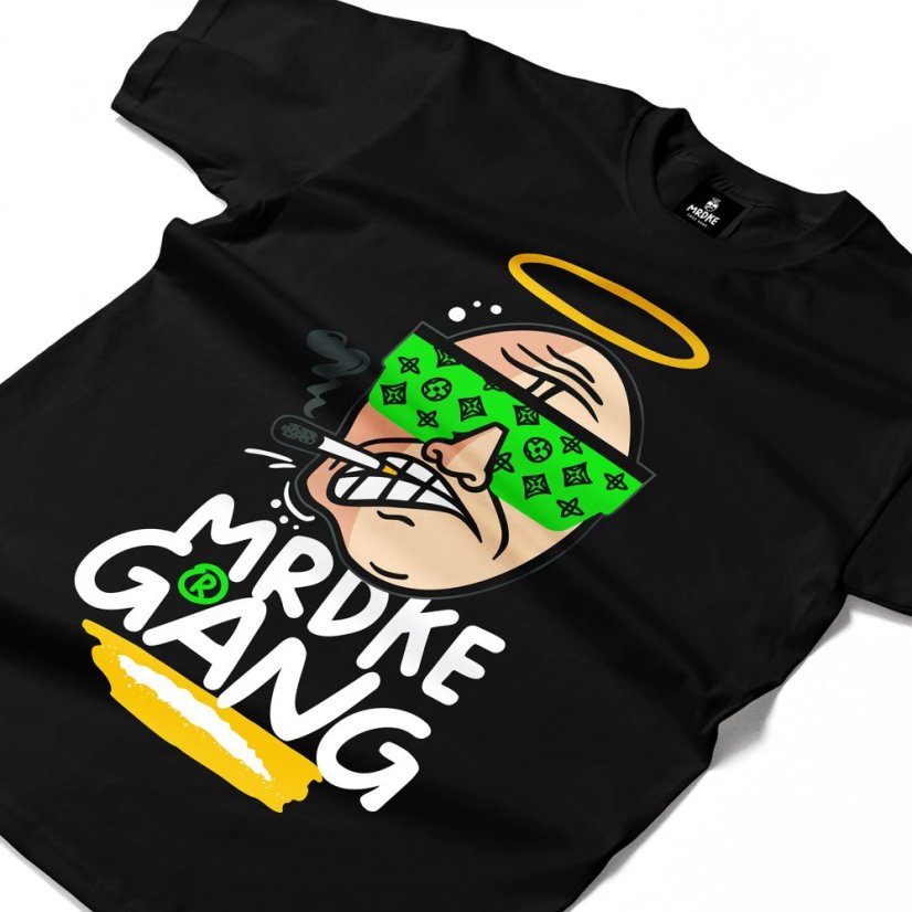Triko Mrdke Gang black green neon - Velikost: M
