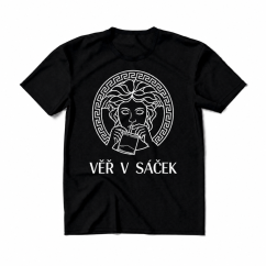 Triko VĚŘ V SÁČEK black