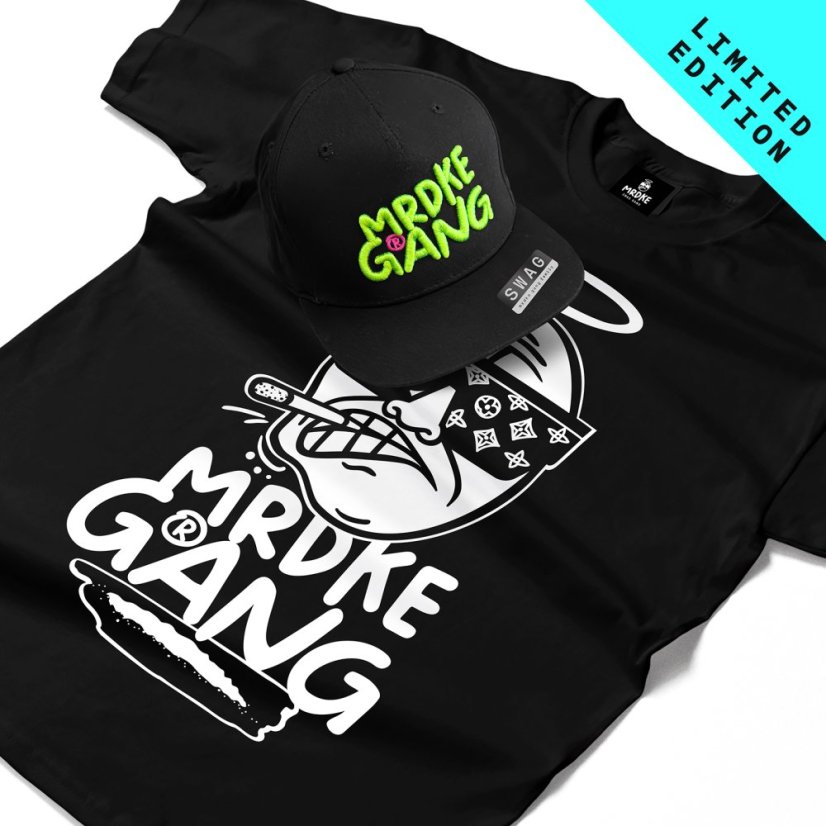 Triko Mrdke Gang black snapback black green LIMITED EDITION - Velikost: 5XL