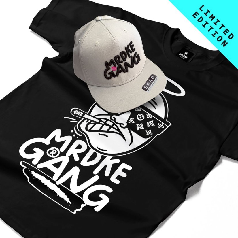 Triko Mrdke Gang black snapback gray black LIMITED EDITION