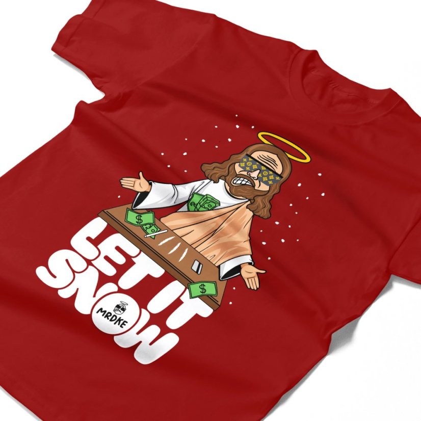 Triko let it snow red - Velikost: XL