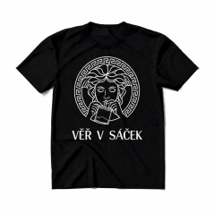 Triko VĚŘ V SÁČEK black