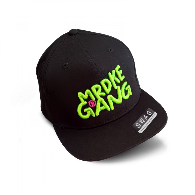 Snapback Mrdke Gang black green neon - Velikost: UNI