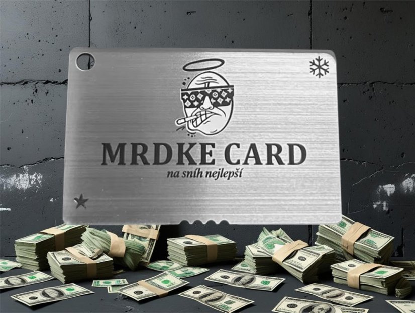 Vánoční Večírek Starter Pack (Tričko Let It Snow + MRDKE Card) - Barva: ČERNÁ, Velikost: XXL, Rukáv: Krátký rukáv