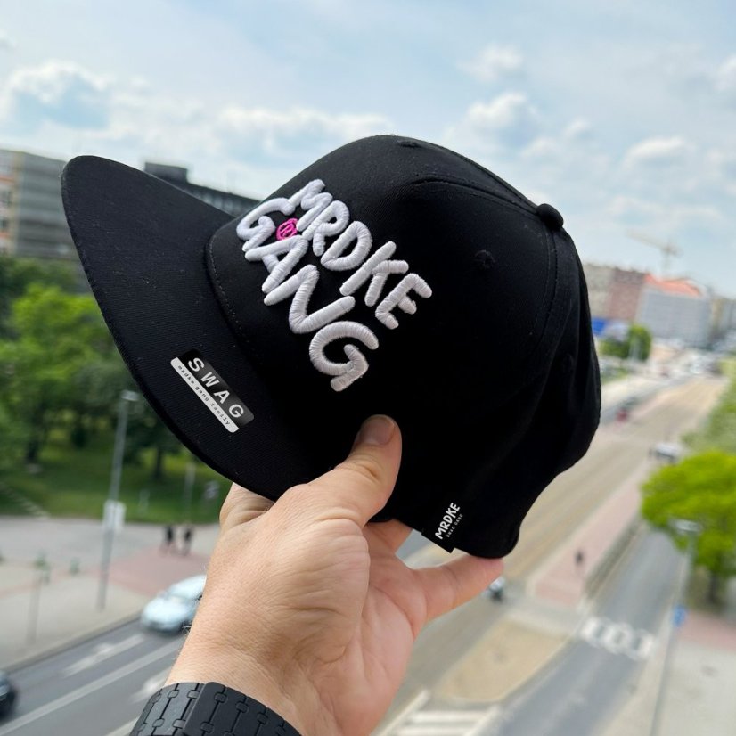 Snapback Mrdke Gang black white - Velikost: UNI