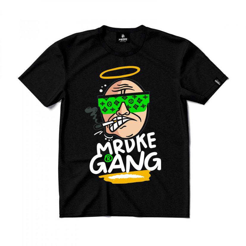 Triko Mrdke Gang black green neon - Velikost: M