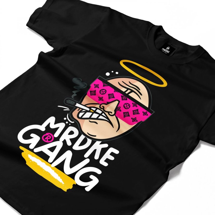 Triko Mrdke Gang black purple neon - Velikost: XL