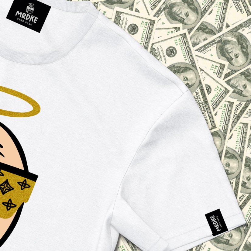 Triko Mrdke Gang white gold - Velikost: XL