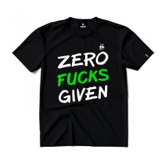 Triko Zero Fucks Given black green neon