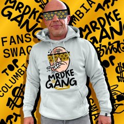 Mikina s kapucí Mrdke Gang grey gold