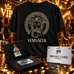VIP Party Pack (Triko VEMSÁČEK GOLD + MRDKE Card)