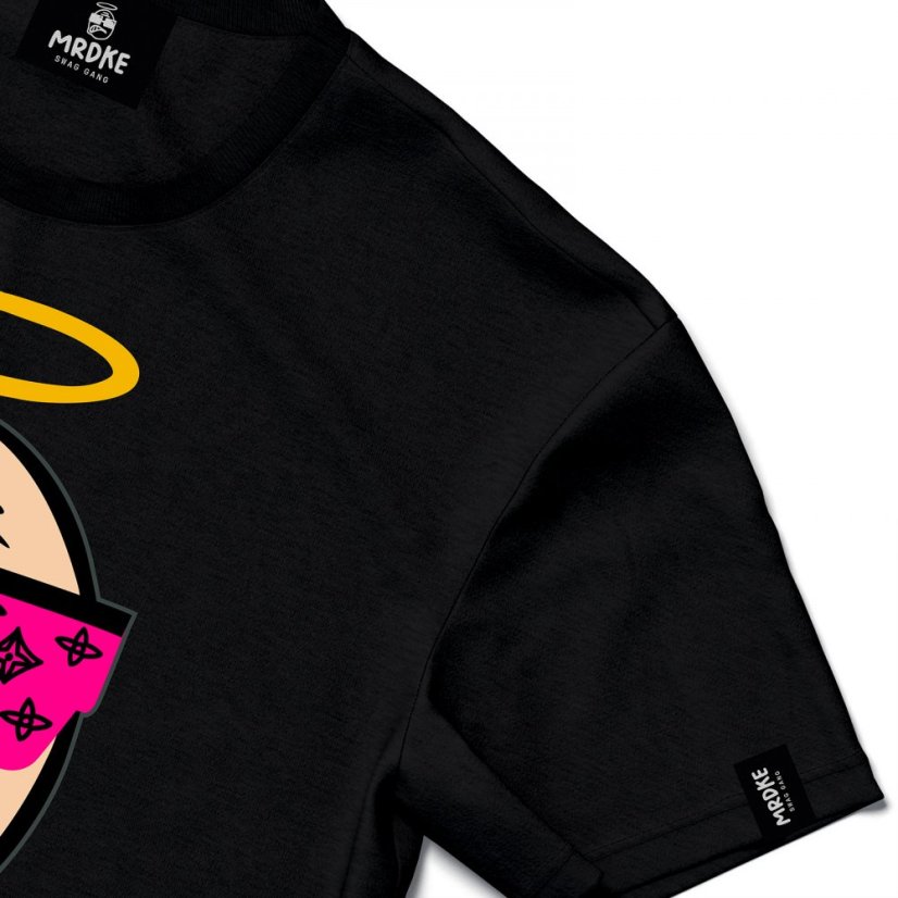 Triko Mrdke Gang black purple neon - Velikost: XL