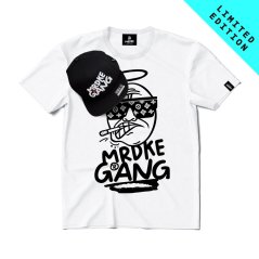 Triko Mrdke Gang white snapback black white LIMITED EDITION