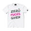 Triko Zero Fucks Given white purple neon - Velikost: 4XL