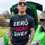 Triko Zero Fucks Given black purple neon - Velikost: XXL