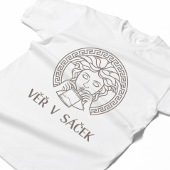 Triko VĚŘ V SÁČEK white