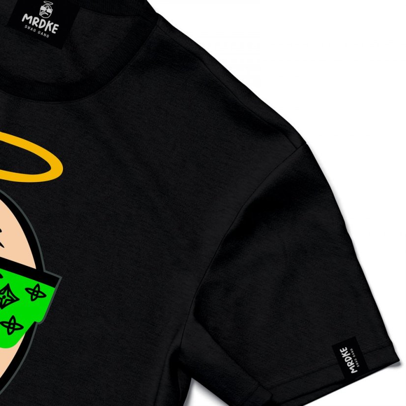 Triko Mrdke Gang black green neon - Velikost: M