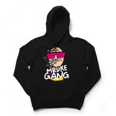 Mikina s kapucí Mrdke Gang black purple neon